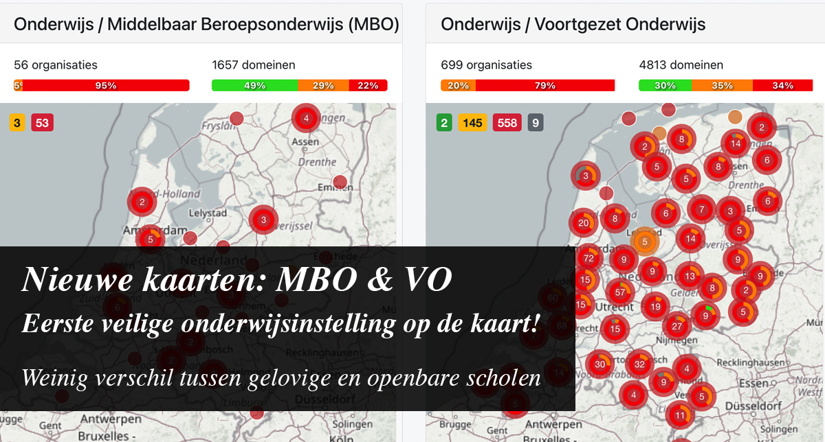 Nieuwe kaarten: MBO en Voortgezet Onderwijs – Eerste veilige onderwijsinstelling op de kaart!